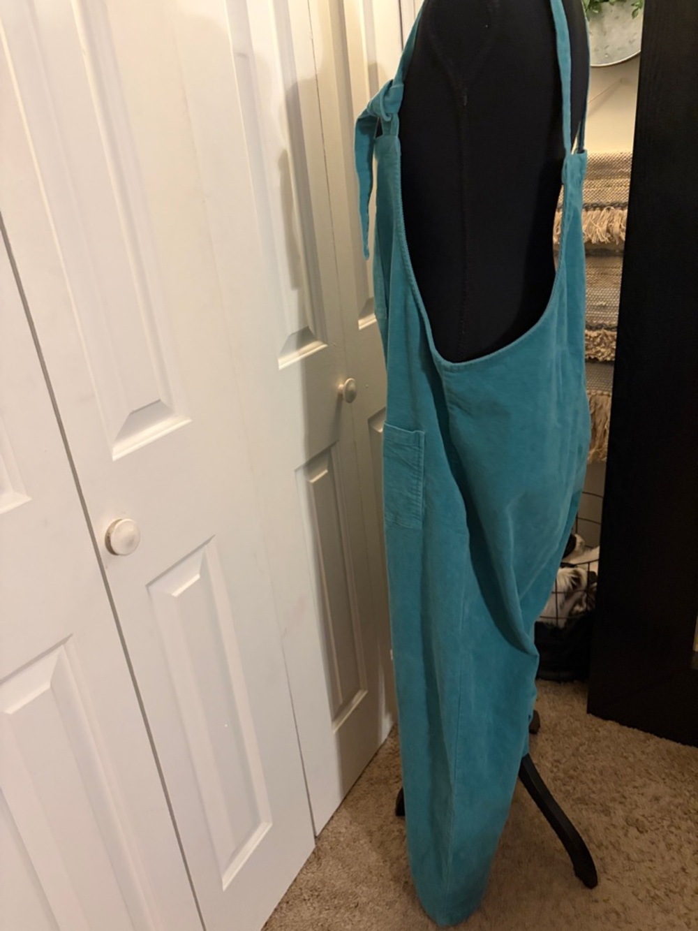 Lucy & Yak Teal Blue Corduroy Dungarees Overalls - Picture 3 of 8